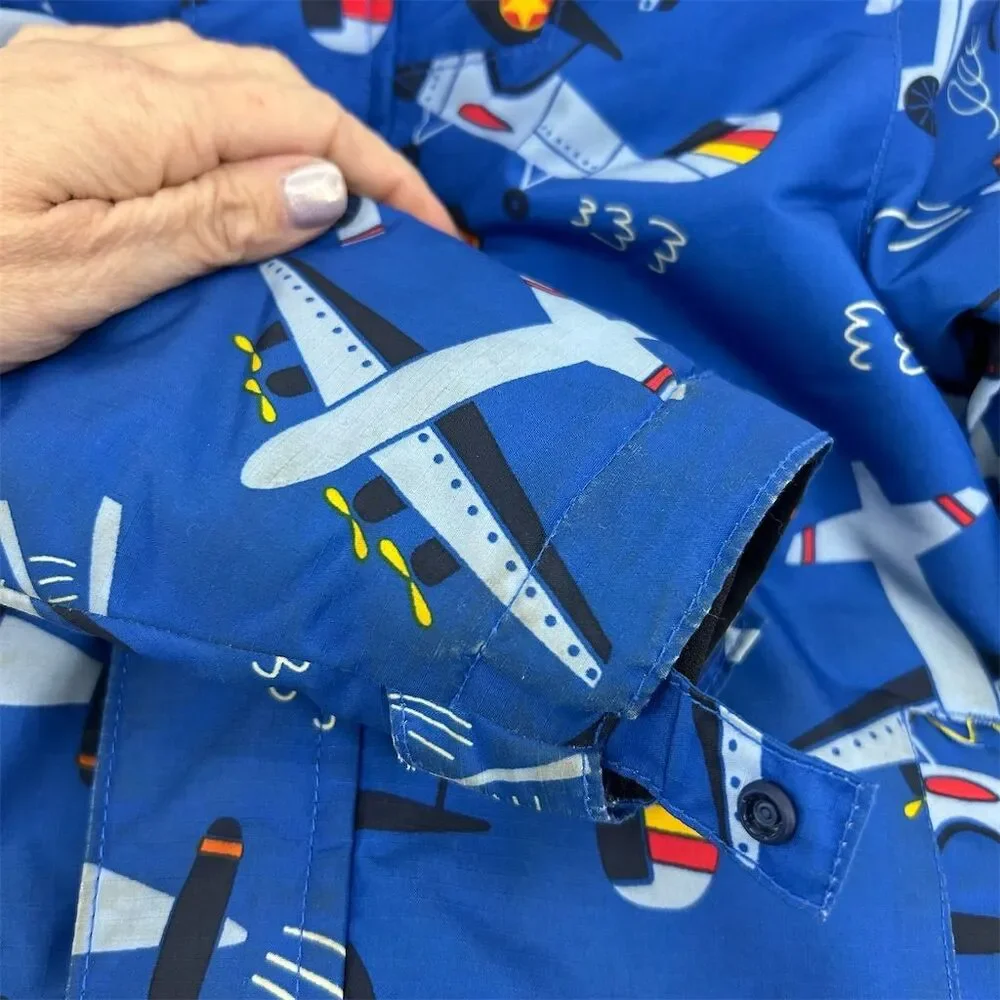 The Children's Place 3-in-1 Toddler Jacket 2T Blue Airplane Print